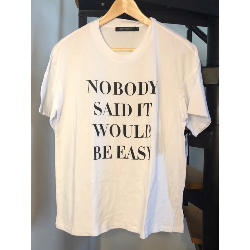 NOBODY DENIM Woman’s White T-Shirt Size M NWT